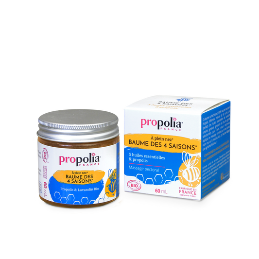 Baume des 4 saisons® certifié Bio Propolis, Lavandin & Romarin